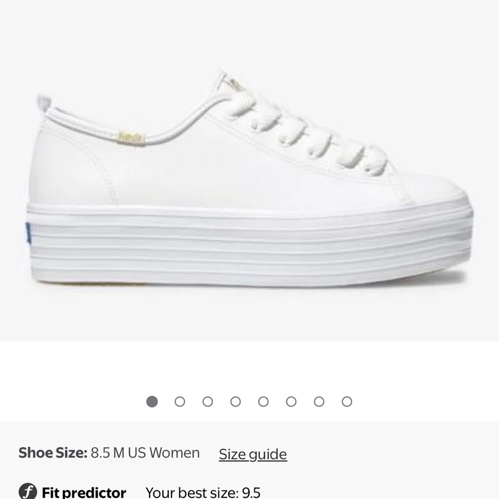 Keds Triple Up Leather Platform Sneaker size 9.5 white